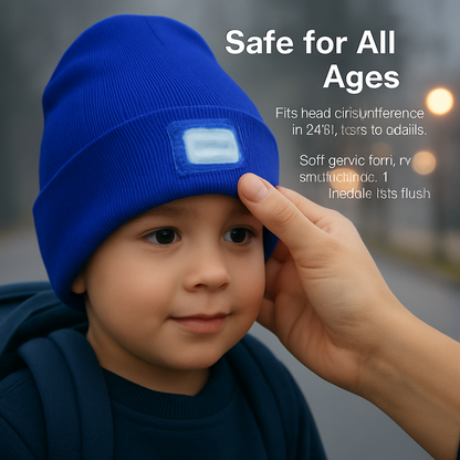 iMounTEK LED Headlamp Beanie – 5-LED, 12-Hour Battery, 7 Colors