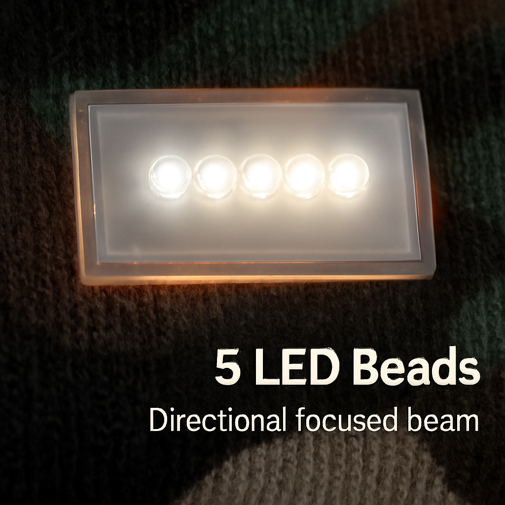 iMounTEK LED Headlamp Beanie – 5-LED, 12-Hour Battery, 7 Colors