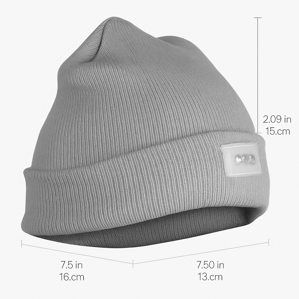 iMounTEK LED Headlamp Beanie – 5-LED, 12-Hour Battery, 7 Colors