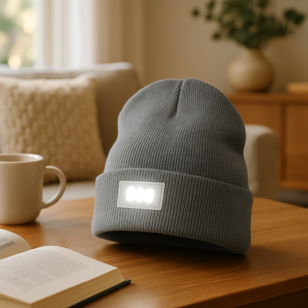 iMounTEK LED Headlamp Beanie – 5-LED, 12-Hour Battery, 7 Colors