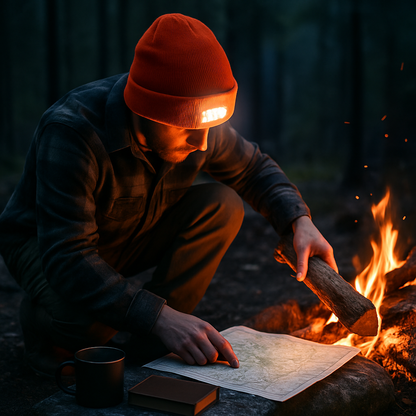 iMounTEK LED Headlamp Beanie – 5-LED, 12-Hour Battery, 7 Colors