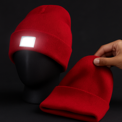 iMounTEK LED Headlamp Beanie – 5-LED, 12-Hour Battery, 7 Colors