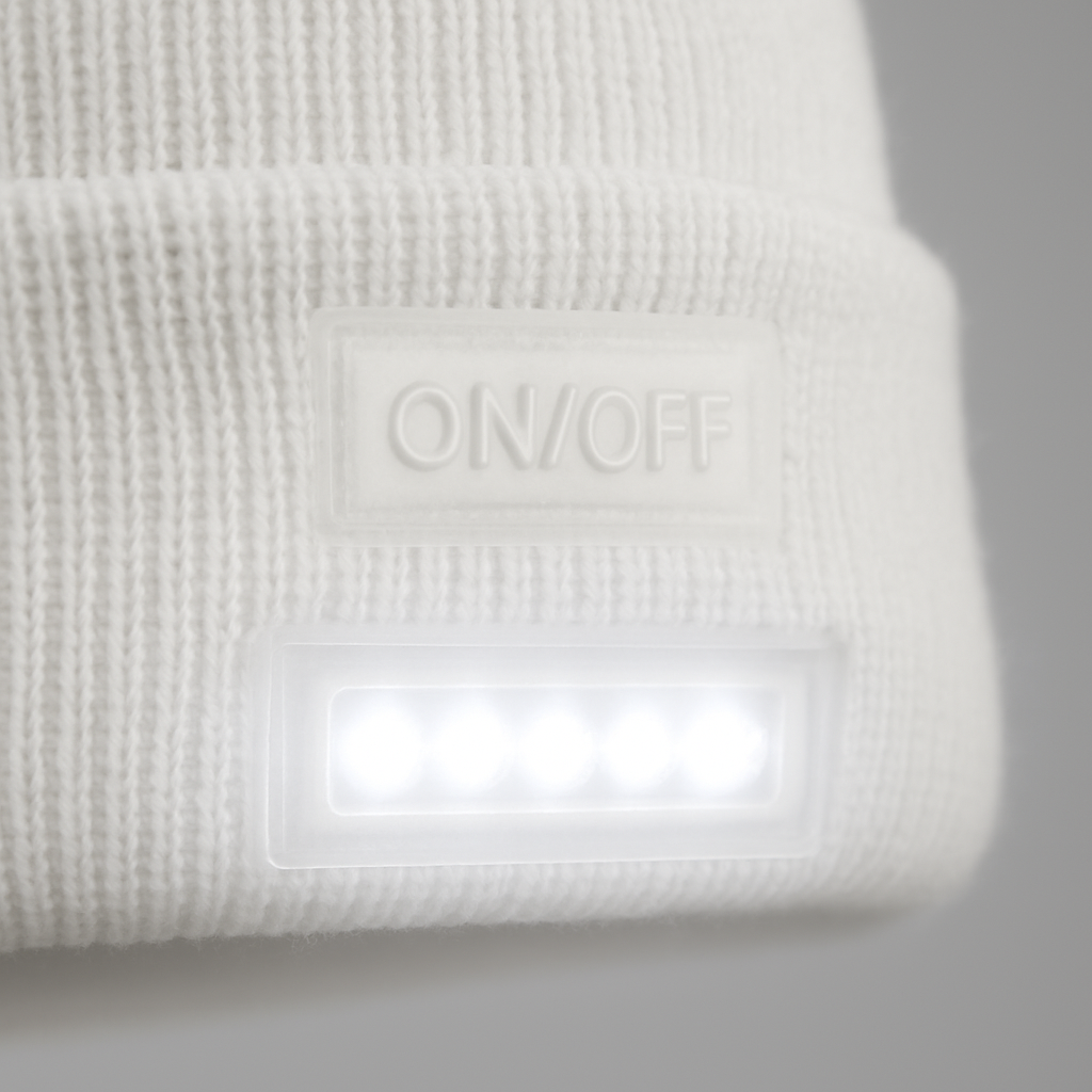iMounTEK LED Headlamp Beanie – 5-LED, 12-Hour Battery, 7 Colors