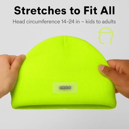iMounTEK LED Headlamp Beanie – 5-LED, 12-Hour Battery, 7 Colors