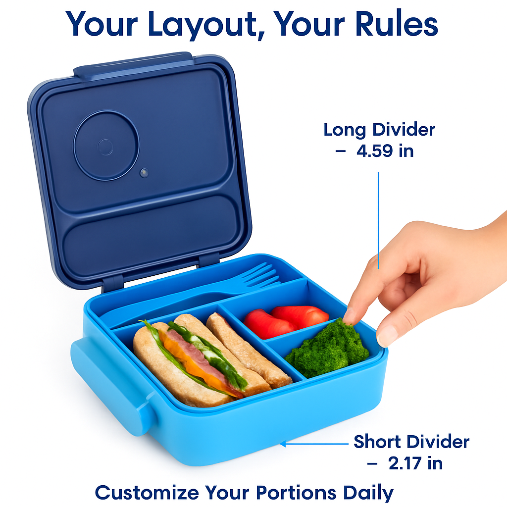 Kids Insulated Lunch Box Set | 304 Stainless Steel | 3–4 Hr Retention | Astronaut | Ages 3+ | Blue