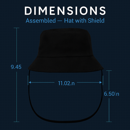 Fisherman Bucket Hat with Detachable Face Shield | UPF 50+ | Dustproof & Anti-Saliva | Unisex | iMounTEK