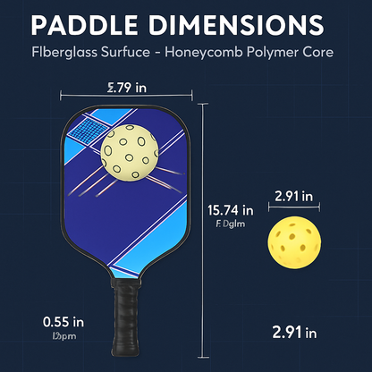 Pickleball Set | 2 Fiberglass Paddles | 4 Balls (Indoor & Outdoor) | Cooling Towels & Carry Bag | iMounTEK