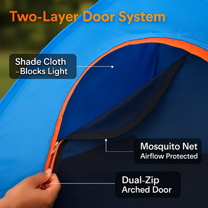 Pop-Up Camping Tent – 3-4 Person, All-Season, Instant Setup
