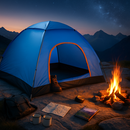 Pop-Up Camping Tent – 3-4 Person, All-Season, Instant Setup