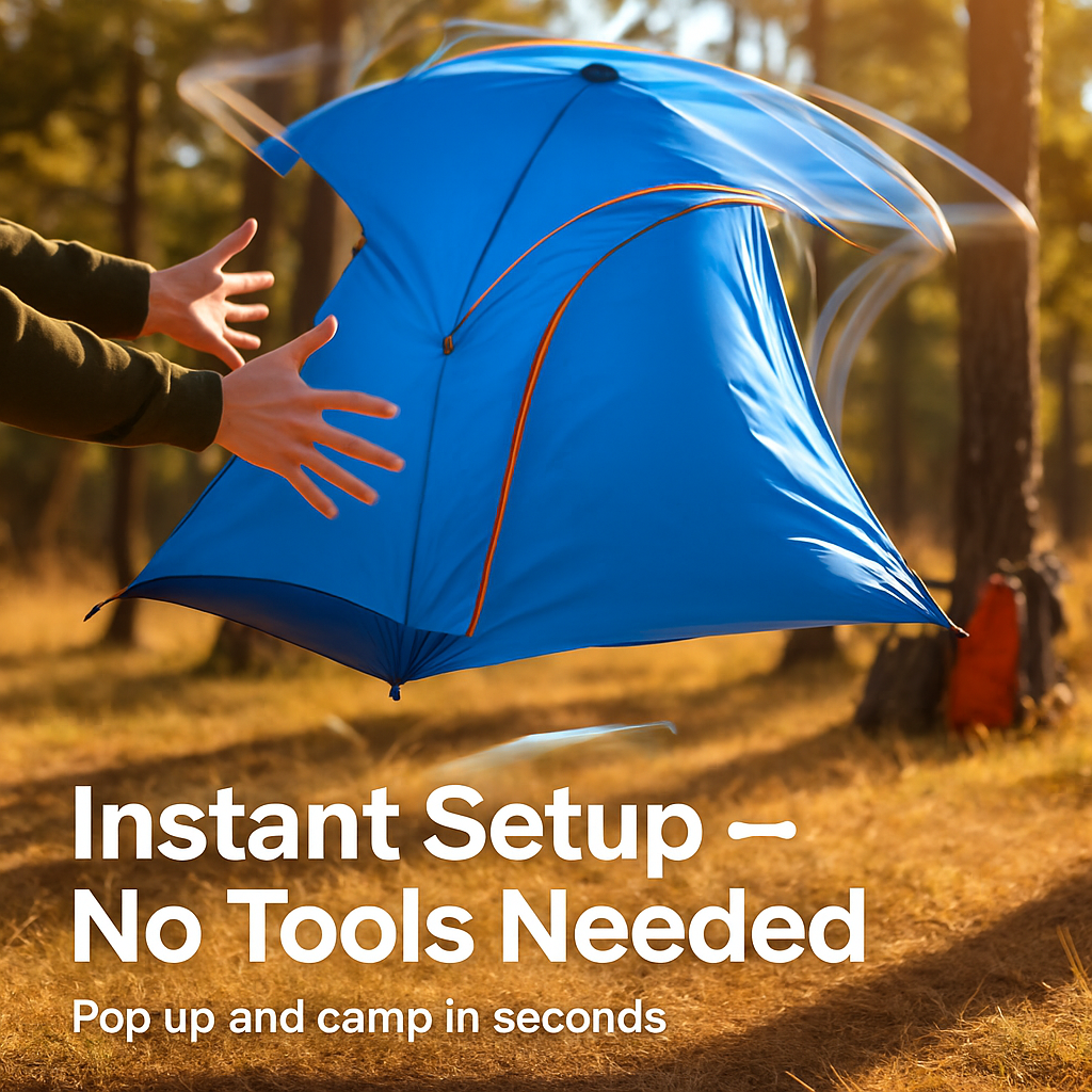 Pop-Up Camping Tent – 3-4 Person, All-Season, Instant Setup