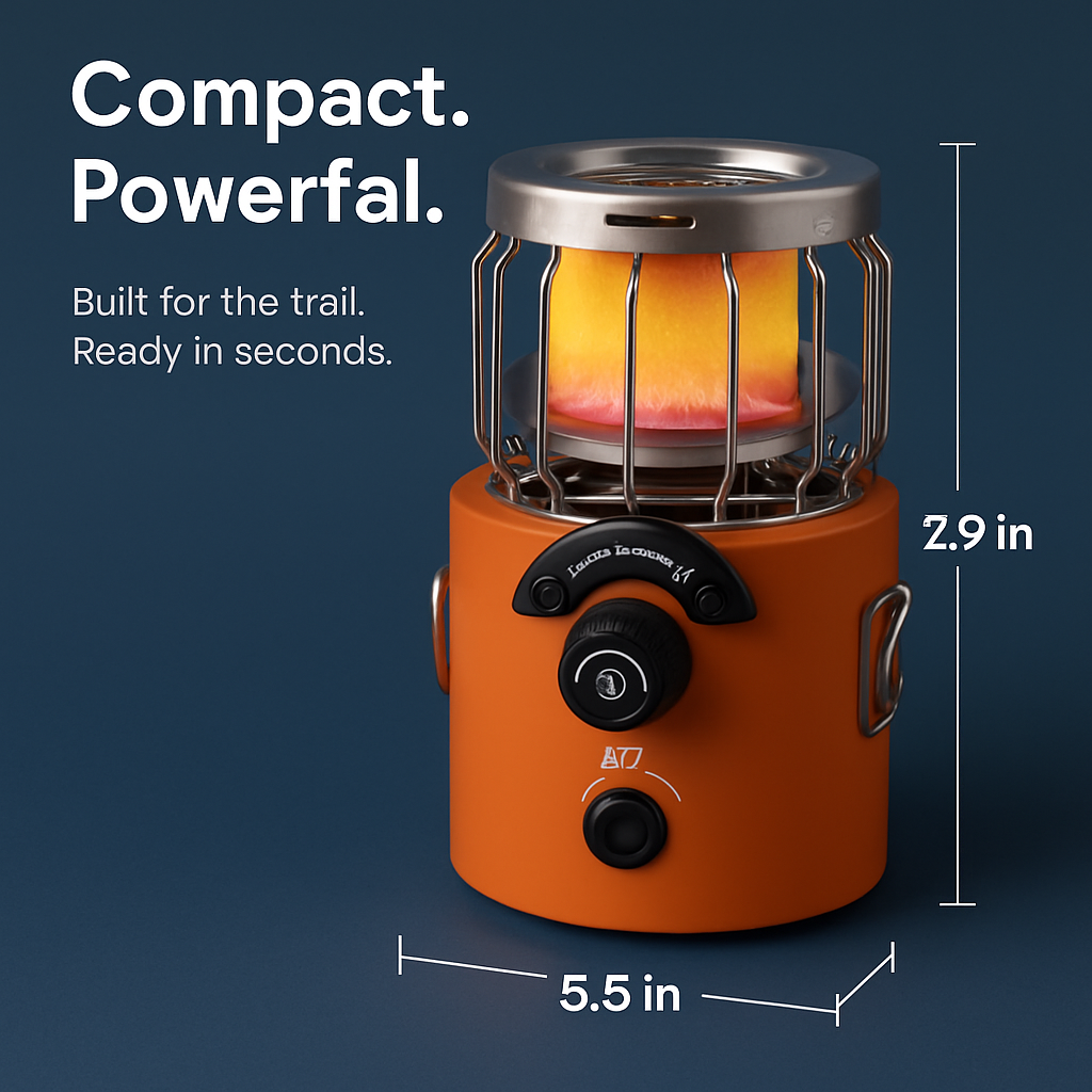 2-in-1 Camping Stove & Tent Heater | 2000W | 3 Modes | 360° Radiant Heat | Propane/Butane