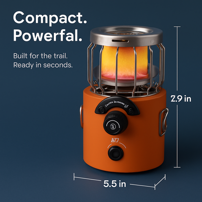 2-in-1 Camping Stove & Tent Heater | 2000W | 3 Modes | 360° Radiant Heat | Propane/Butane