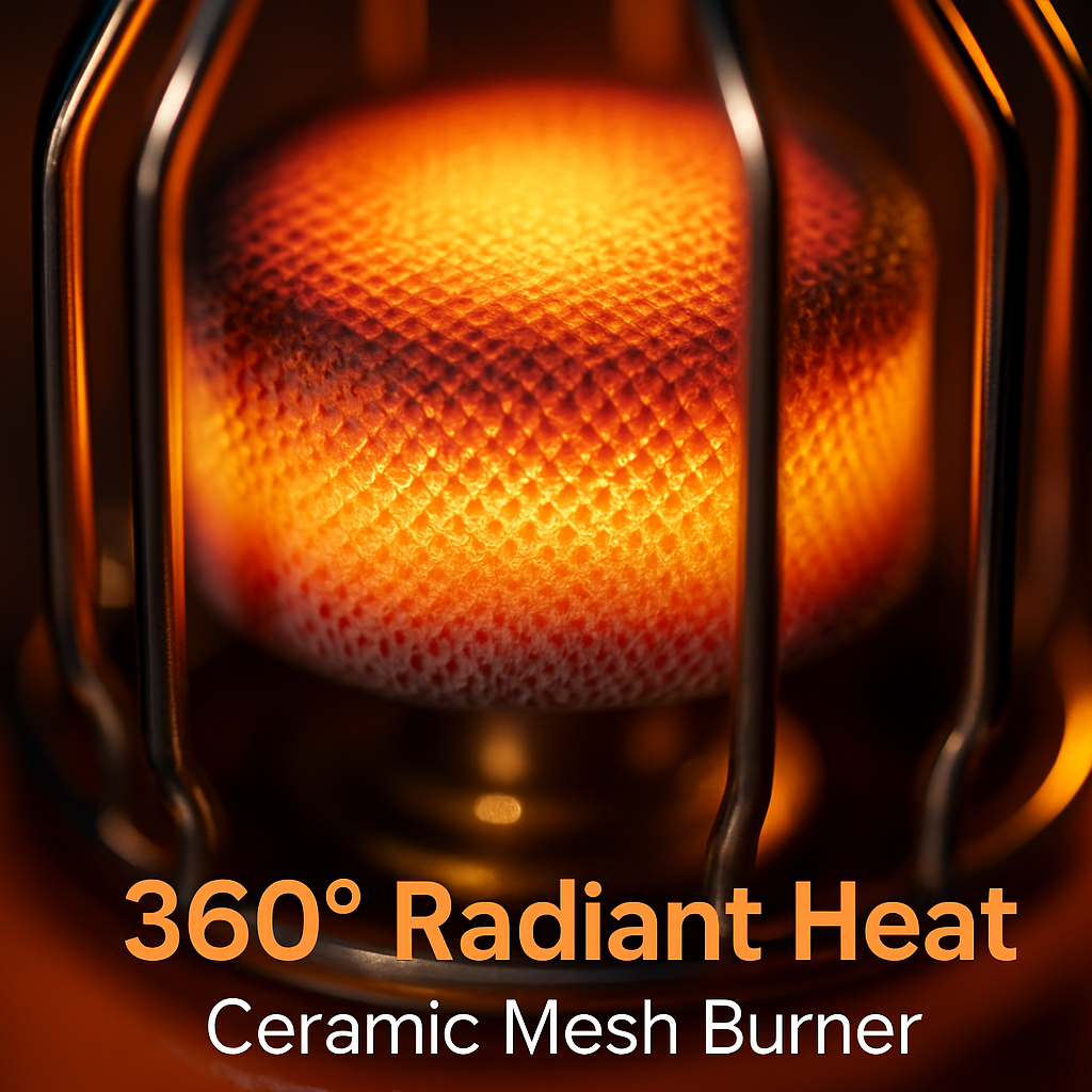 2-in-1 Camping Stove & Tent Heater | 2000W | 3 Modes | 360° Radiant Heat | Propane/Butane