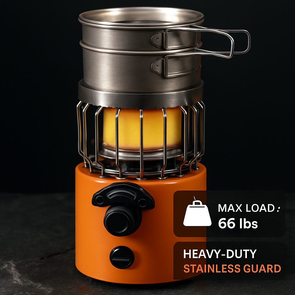 2-in-1 Camping Stove & Tent Heater | 2000W | 3 Modes | 360° Radiant Heat | Propane/Butane