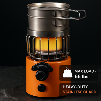 2-in-1 Camping Stove & Tent Heater | 2000W | 3 Modes | 360° Radiant Heat | Propane/Butane