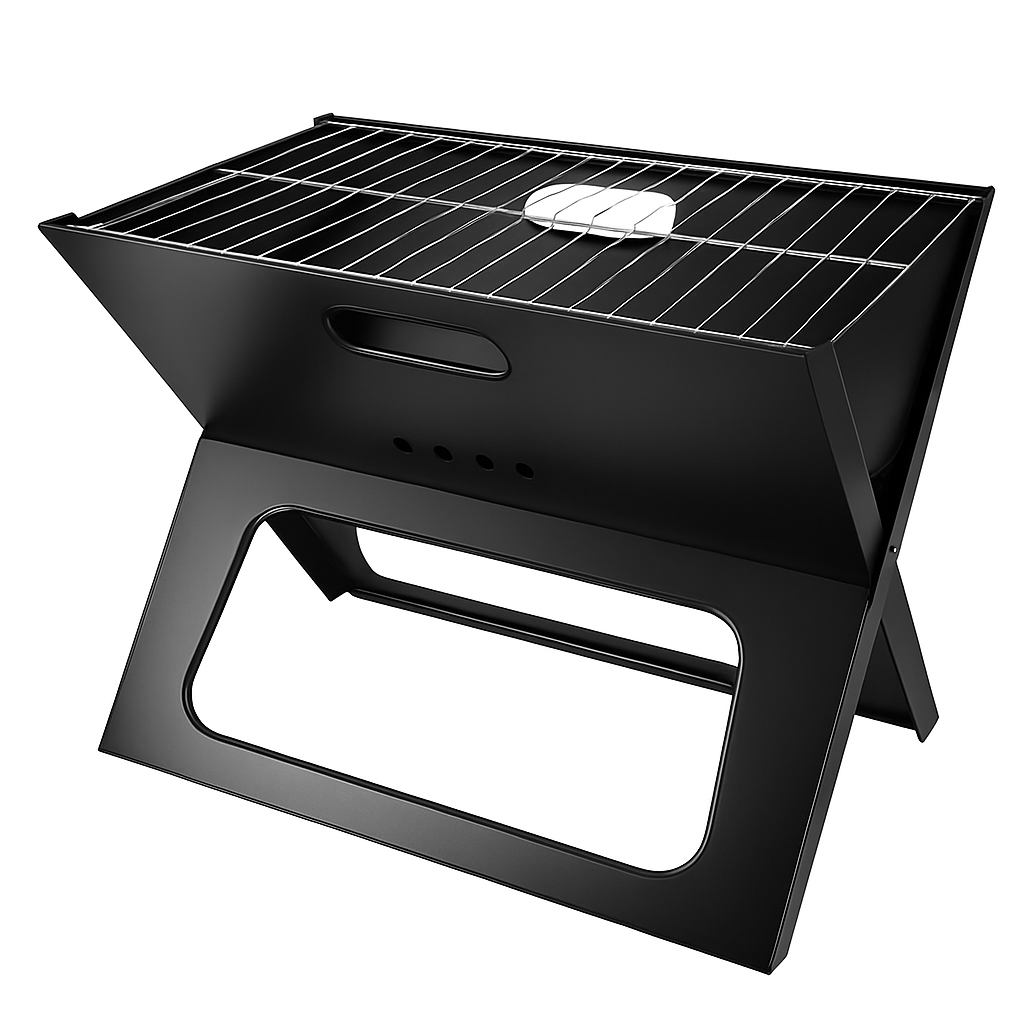 Portable Foldable Charcoal BBQ Grill | 170 sq in | Heat to 572°F | Folds Flat | Camping & Outdoor