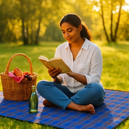 Waterproof Picnic Blanket | 60×78" | 600D Oxford + PEVA | Foldable | Carry Handle | 3 Colors
