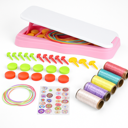 Bracelet Making Kit | 7 Knot Styles | 20 Bracelets | Travel-Friendly | Laromni | Pink or Purple