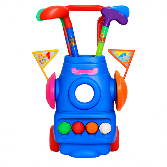 Toddler Golf Set | Cart, 4 Clubs, 4 Balls, 2 Holes & Flags | iMounTEK | Indoor & Outdoor Play