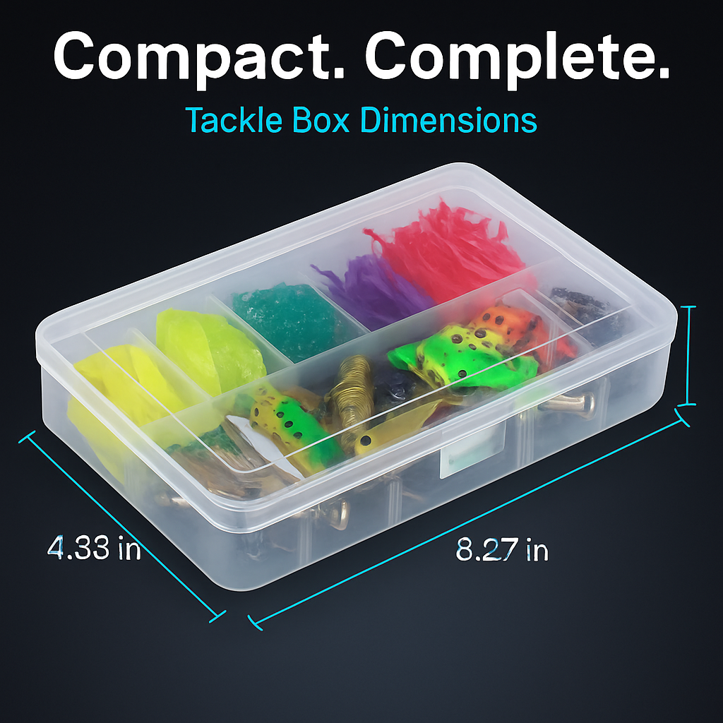 375-Piece Fishing Lure Kit | Tackle Box | Hard & Soft Lures | Freshwater & Saltwater | LakeForest