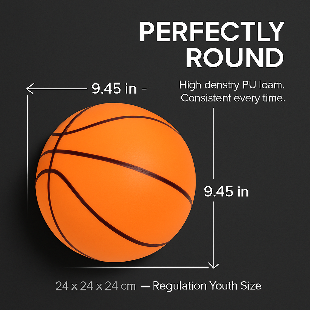 Silent Foam Basketball | PU Foam | Near-Silent Indoor Play | iMounTEK | With or Without Hoop