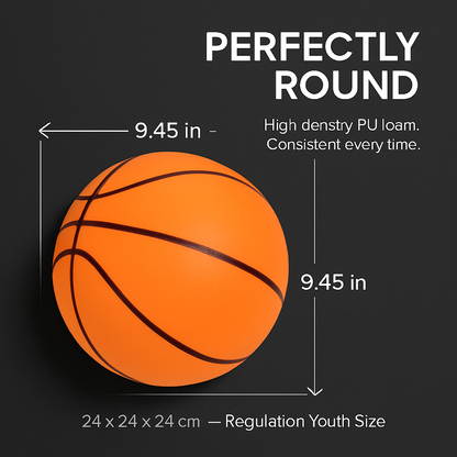 Silent Foam Basketball | PU Foam | Near-Silent Indoor Play | iMounTEK | With or Without Hoop
