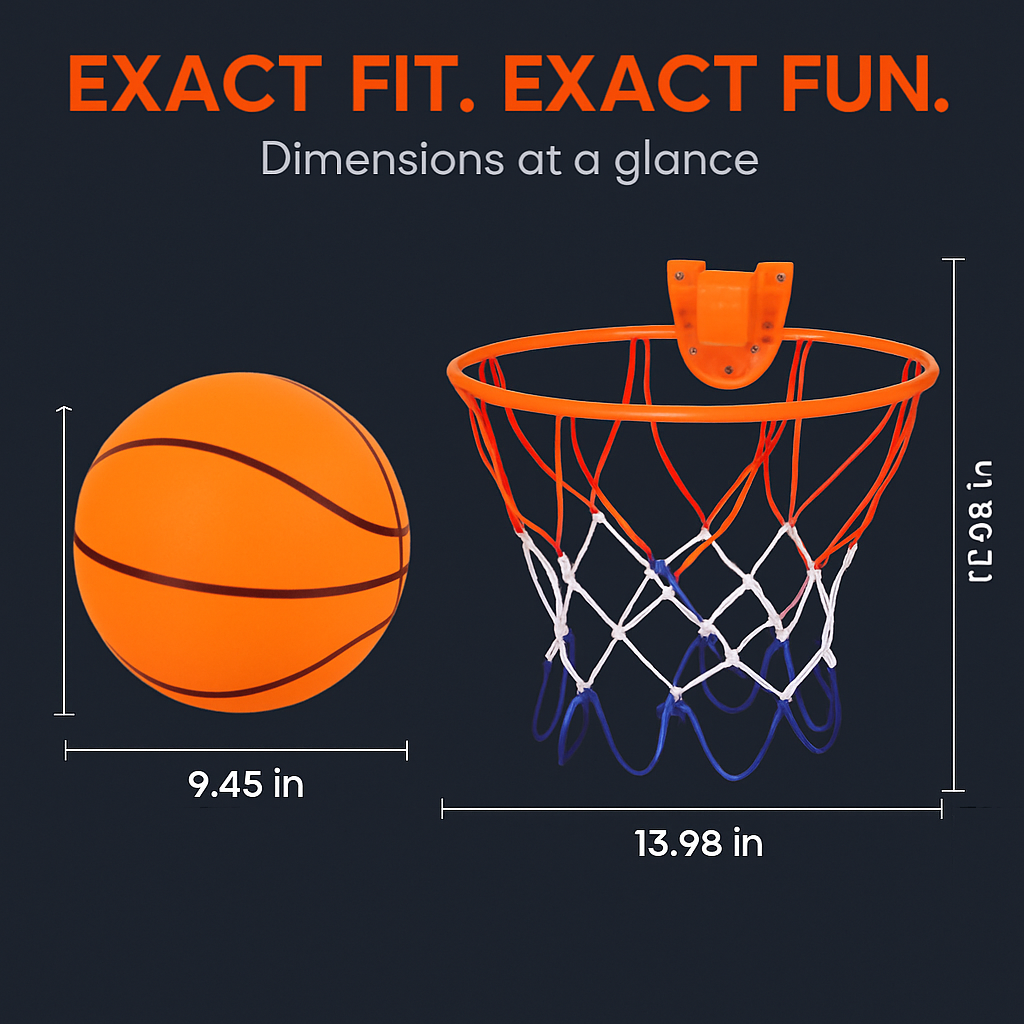 Silent Foam Basketball | PU Foam | Near-Silent Indoor Play | iMounTEK | With or Without Hoop