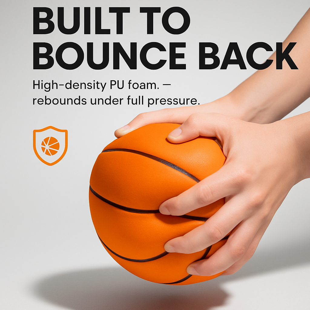 Silent Foam Basketball | PU Foam | Near-Silent Indoor Play | iMounTEK | With or Without Hoop