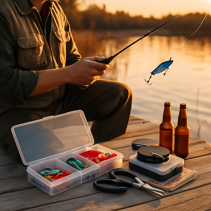Fishing Lures Kit | Soft & Hard Lures | 2 Tackle Boxes | 100m Line | Freshwater & Saltwater | LakeForest