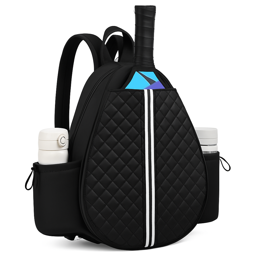 Pickleball Sling Bag | 7 Compartments | Wet/Dry Pockets | 3 Carry Styles | Waterproof | iMounTEK | Black or Beige