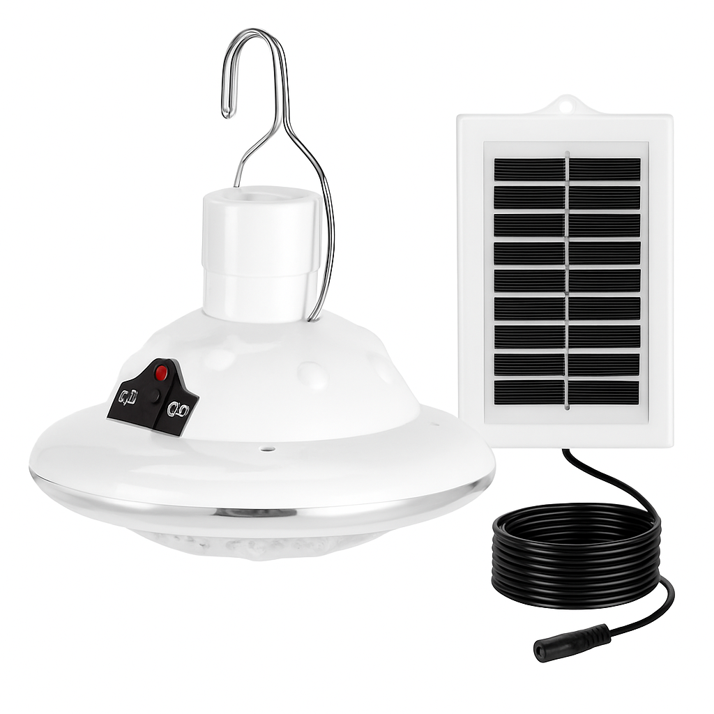 Solar Camping Lantern – 300 lm, IP65, Remote Control, AC or Solar Charging