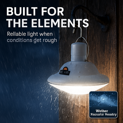 Solar Camping Lantern – 300 lm, IP65, Remote Control, AC or Solar Charging