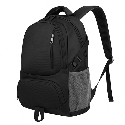 iNOVA Unisex School Backpack | 1.4 lb Nylon | Multi-Pocket | Dual Water Bottle Pouches | Black