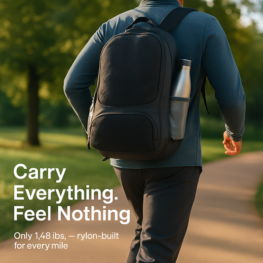 iNOVA Unisex School Backpack | 1.4 lb Nylon | Multi-Pocket | Dual Water Bottle Pouches | Black