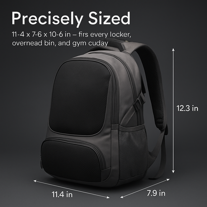 iNOVA Unisex School Backpack | 1.4 lb Nylon | Multi-Pocket | Dual Water Bottle Pouches | Black