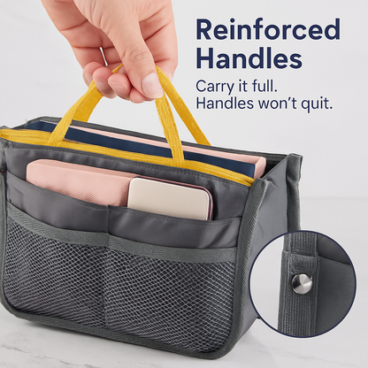 Travel Handbag Organizer | 13 Pockets | Detachable Key Chain | Nylon | iMounTEK | 6 Colors