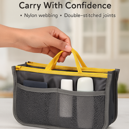 Travel Handbag Organizer | 13 Pockets | Detachable Key Chain | Nylon | iMounTEK | 6 Colors