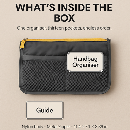 Travel Handbag Organizer | 13 Pockets | Detachable Key Chain | Nylon | iMounTEK | 6 Colors