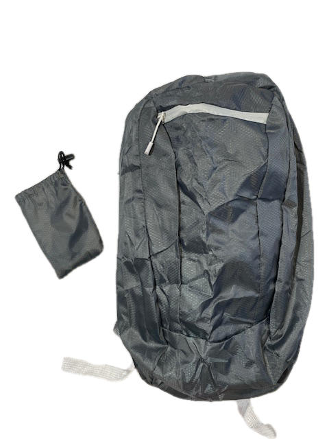 River Country Gear Packable Day Pack – 2.5 oz, 11”×17”×6”, Built-In Stuff Sack – Gray