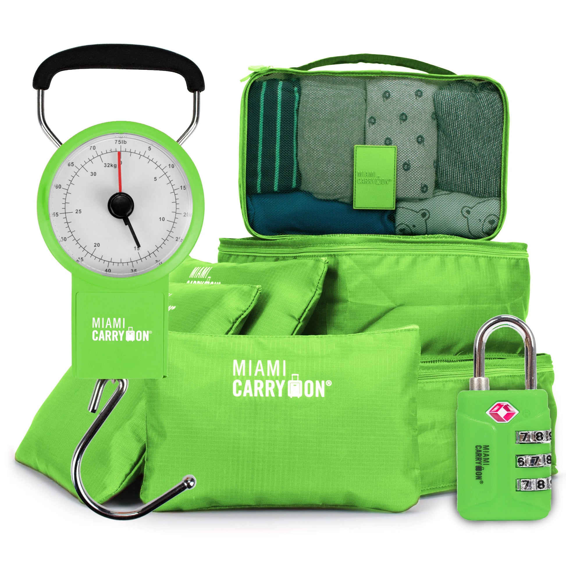 Essential Travel Kit Combo | Packing Cubes, Scale & TSA Lock | 6 Colors - Niksstuff