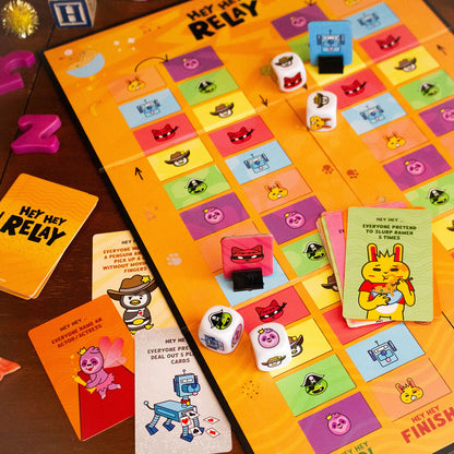 Hey Hey Relay Team Party Game - Fast-Paced Board Game for Families