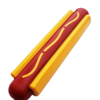 SodaPup Hot Dog Nylon Chew Toy for Aggressive Chewers | USA Made - Niksstuff