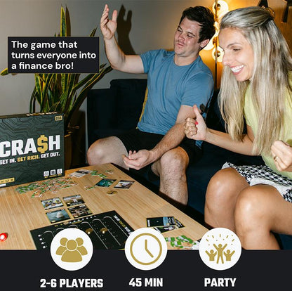 Crash – Crypto Parody Trading Card Game | 2-6 Players, Ages 14+