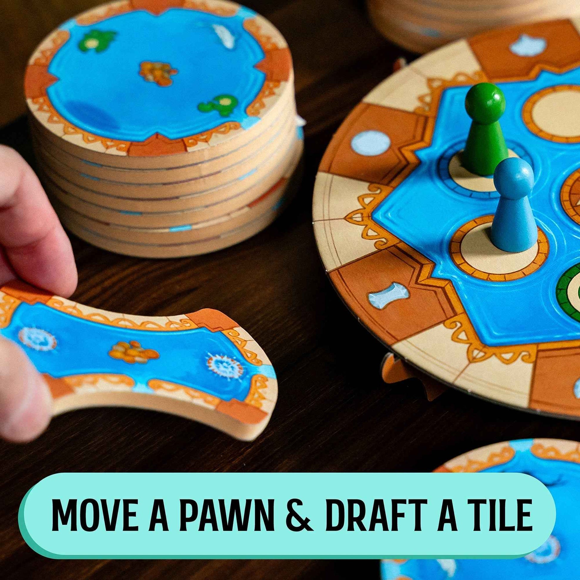 Fountains — A Serene Strategy Tile-Laying Game | 1–5 Players | Ages 10+