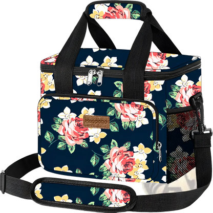Insulated Lunch Bag | Large Crossbody Case | Oxford Cloth | 10L or 15L | 9 Colors