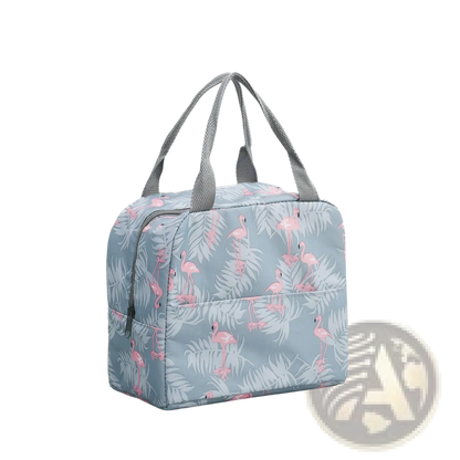 Insulated Waterproof Lunch Bag | 5 Patterns | Cactus, Flamingo, Flower, Leaf, Pink White | ARBA Global - Niksstuff
