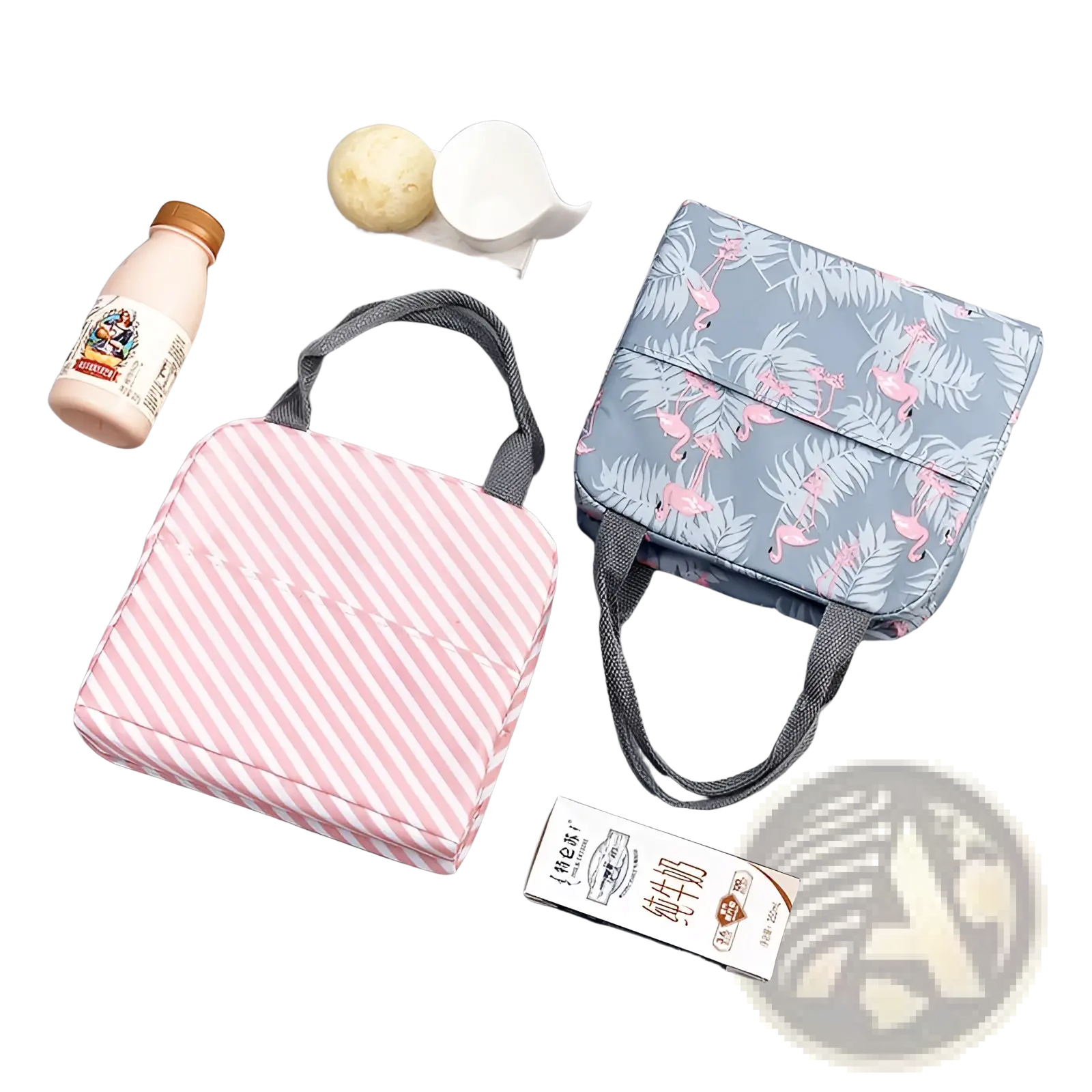 Insulated Waterproof Lunch Bag | 5 Patterns | Cactus, Flamingo, Flower, Leaf, Pink White | ARBA Global - Niksstuff