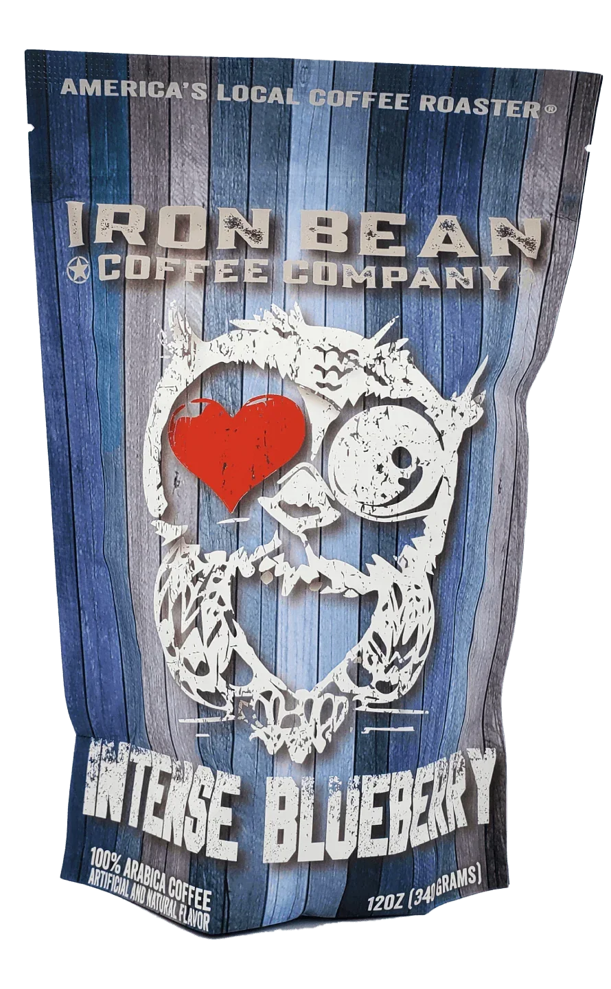 Intense Blueberry Flavored Coffee | 12oz | Whole Bean or Drip Grind | Iron Bean Coffee Company - Niksstuff
