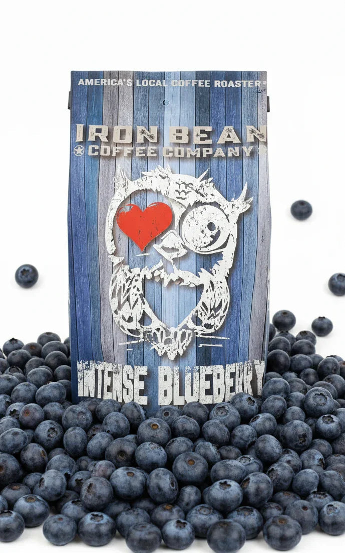 Intense Blueberry Flavored Coffee | 12oz | Whole Bean or Drip Grind | Iron Bean Coffee Company - Niksstuff