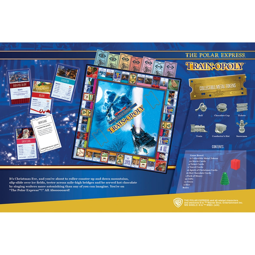 The Polar Express Train-Opoly Board Game | Holiday Monopoly-Style Game - Niksstuff